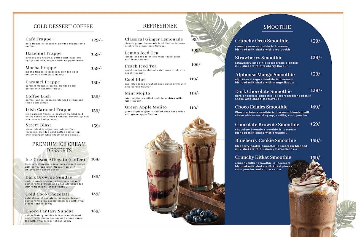 It’s Street Coffee menu