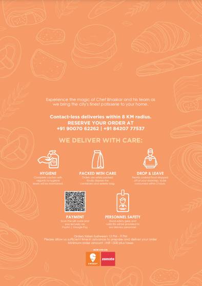 JW Marriott Hotel Kolkata menu