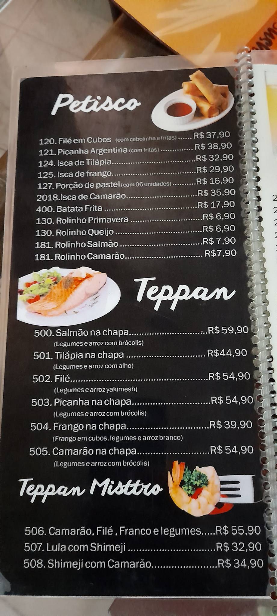 Kobe cardápio