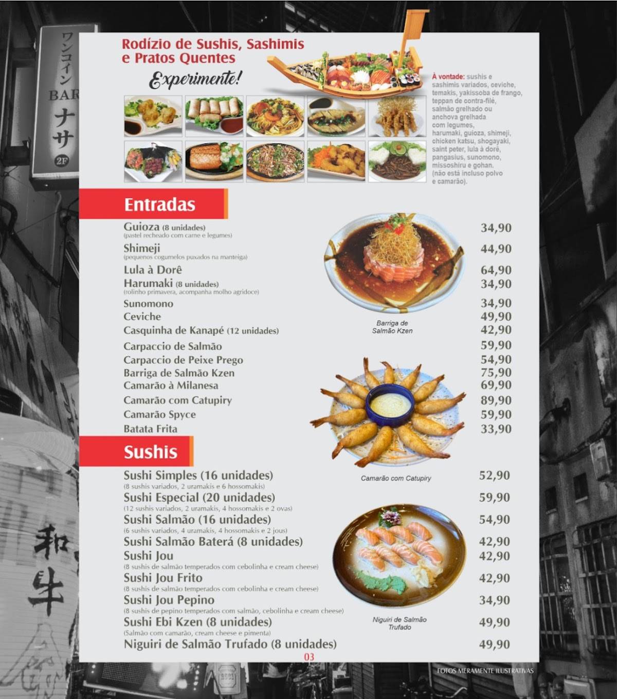 Kzen Sushi cardápio