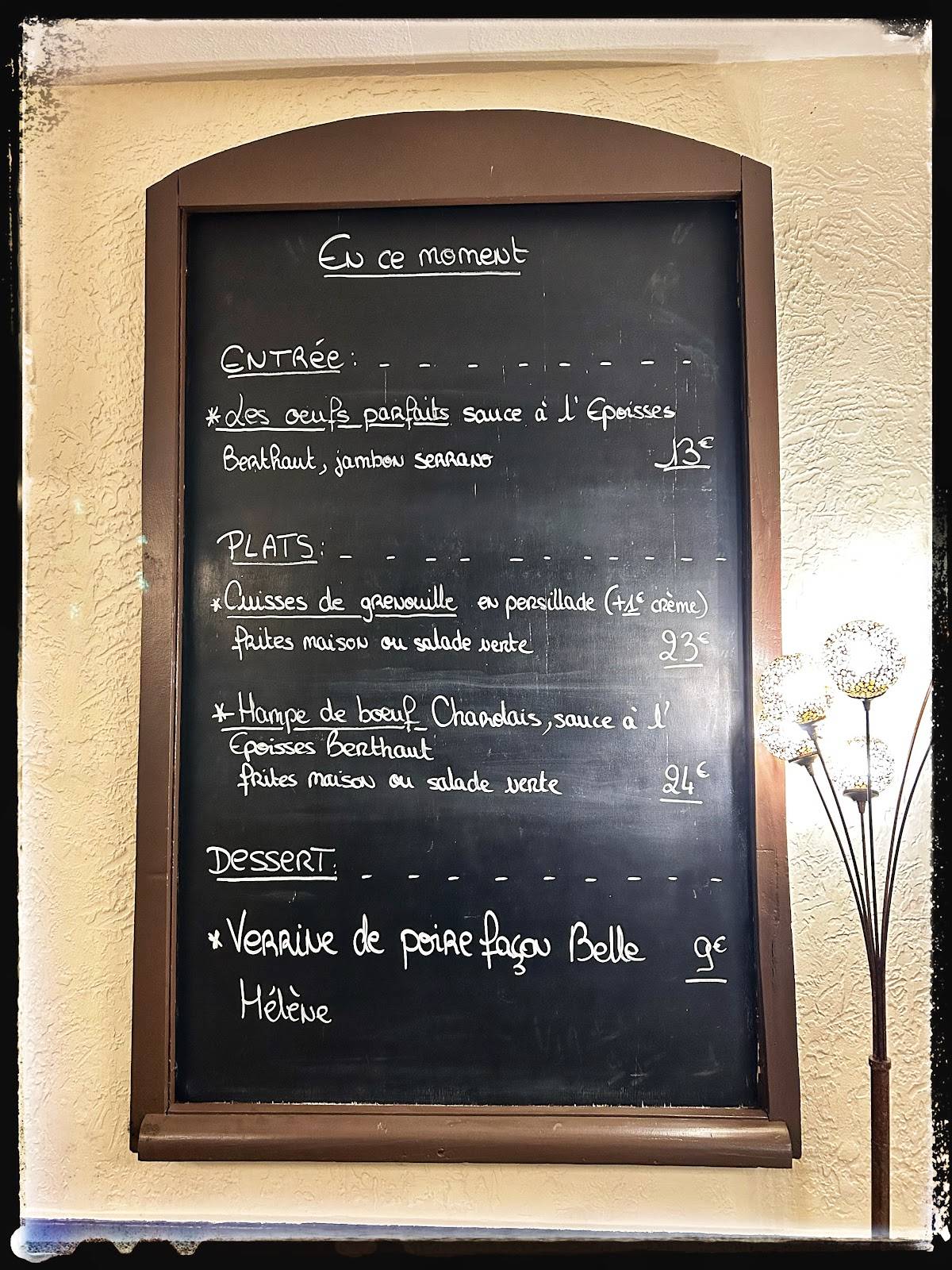 Menu au Restaurant L'Authentik, Allerey-sur-Saône