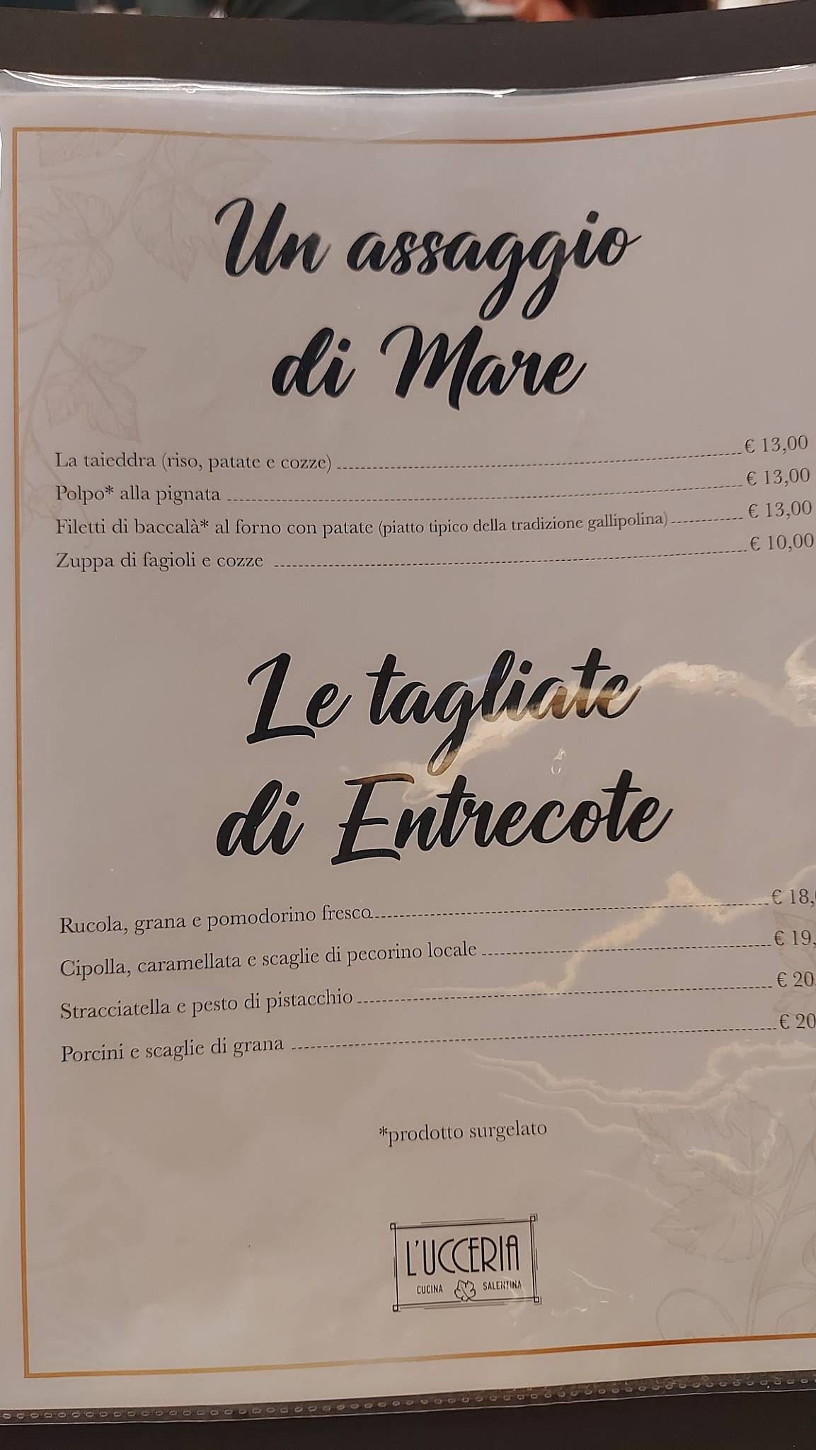 Menu di L'Ucceria_ Cucina Salentina e carni alla griglia 