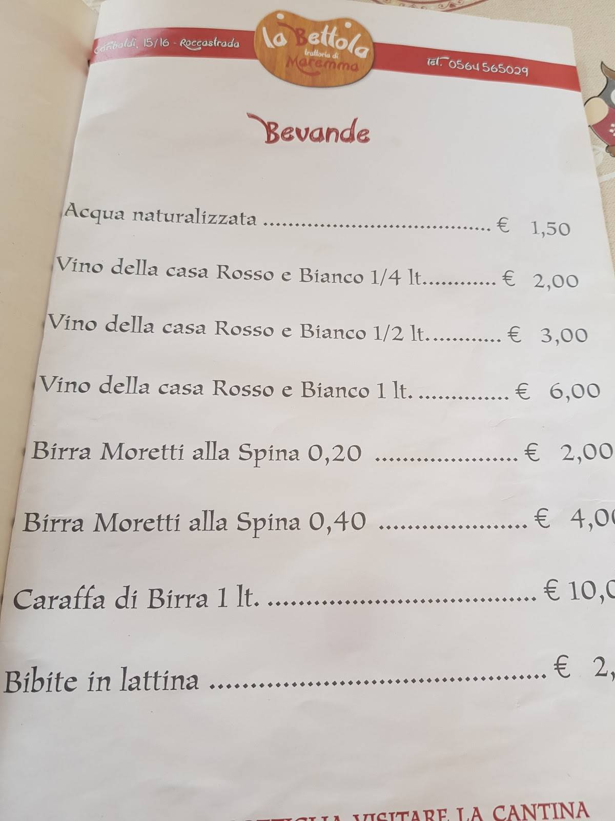 ristorante bar pizzeria la bettola