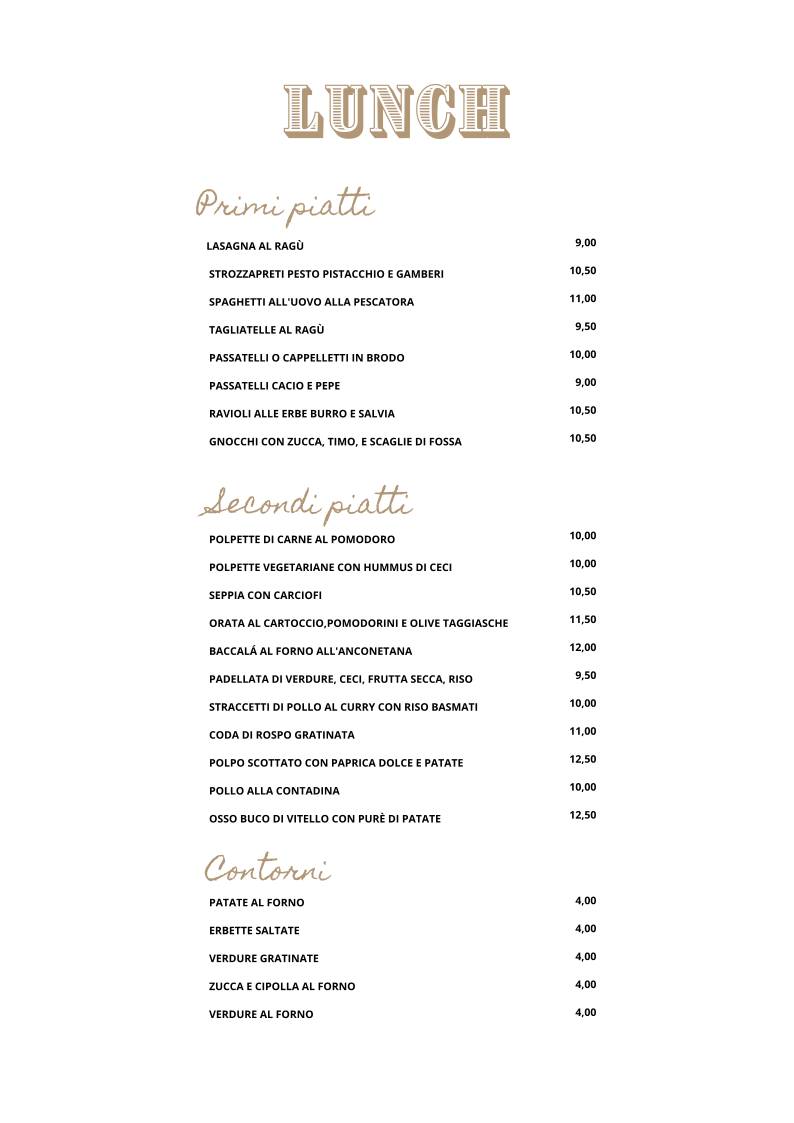 Menu di La Bottega dello Scottadito 