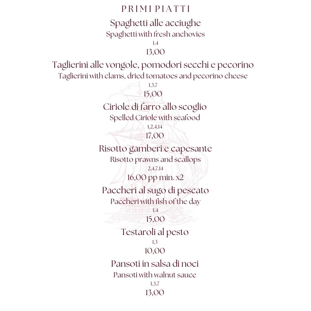 Menu di La Camogliese 