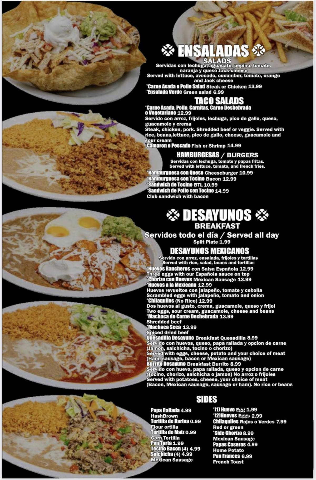 Menu at La Herradura Mexican Grill & Seafood restaurant, Tucson, S ...