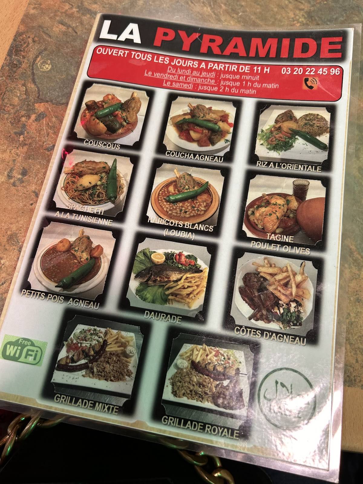 Menu de La Pyramide