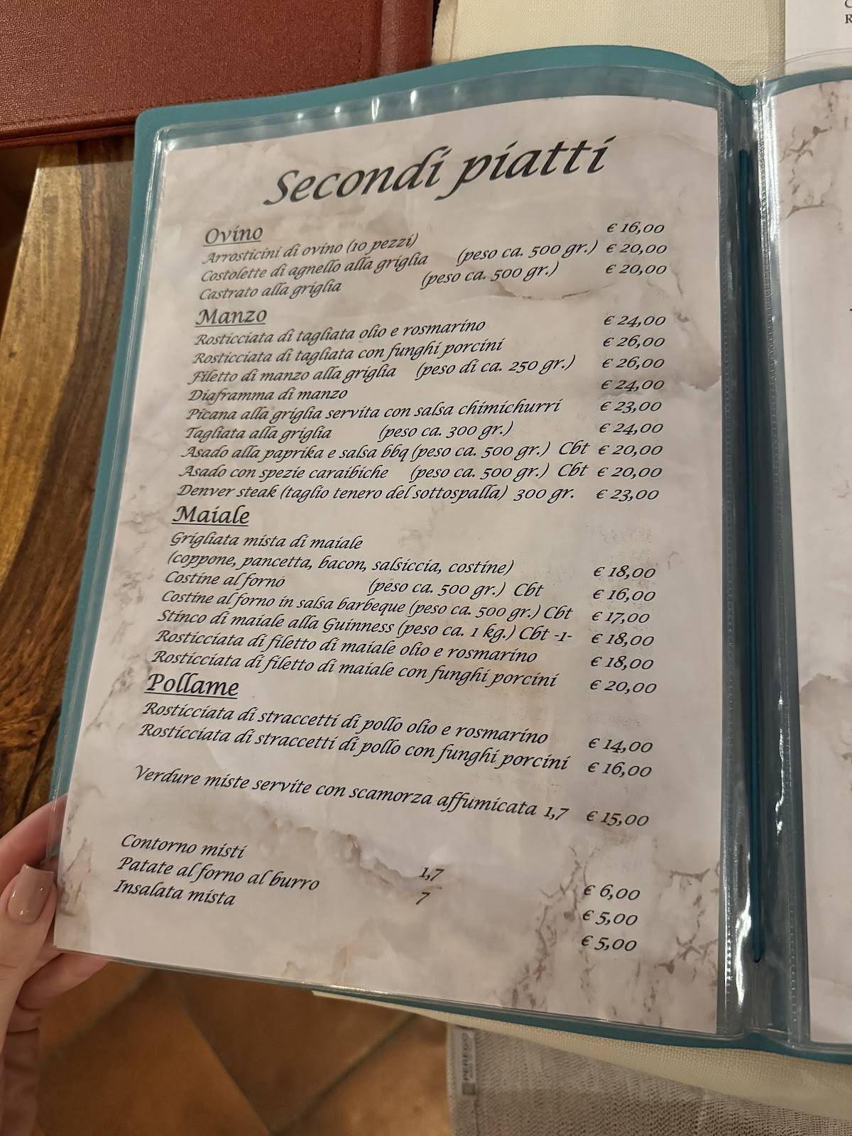 Menu di Laido e Corrotto 