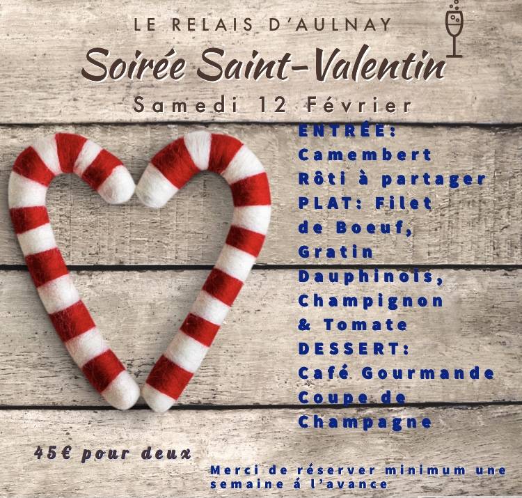 Menu au Le Relais d'Aulnay restaurant, Aulnay