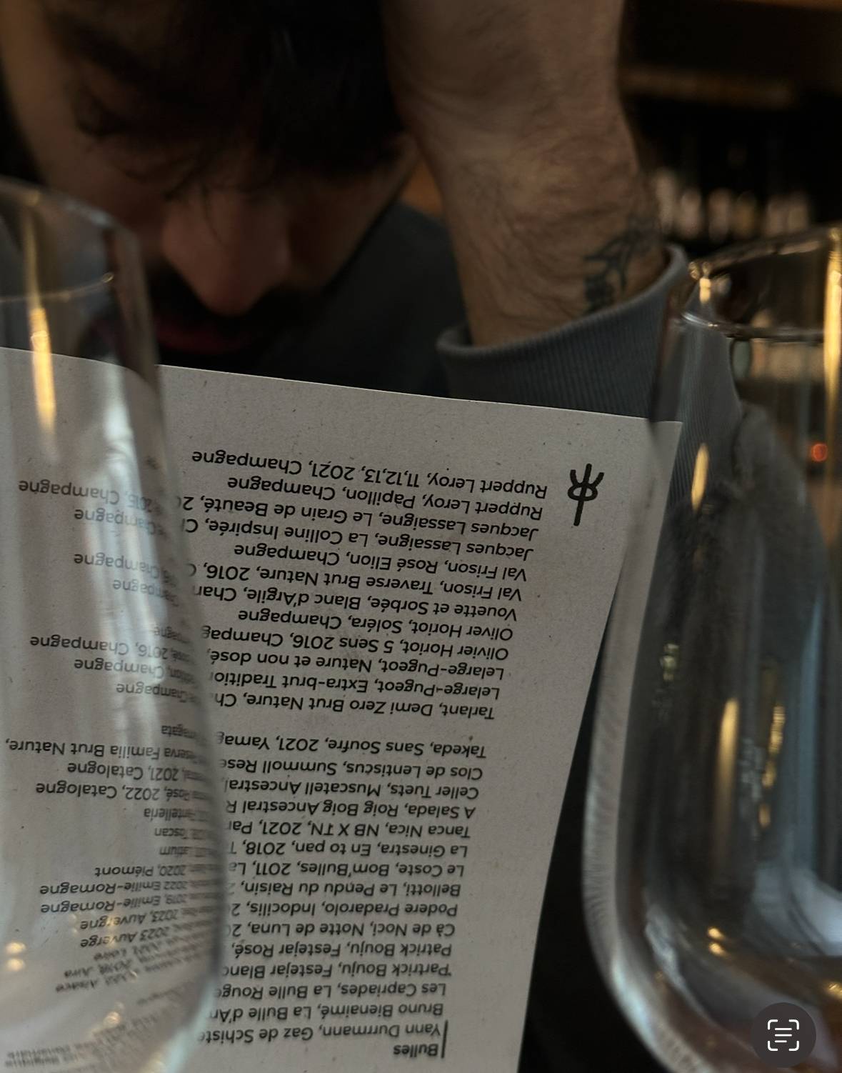 Menu de Le Rigmarole