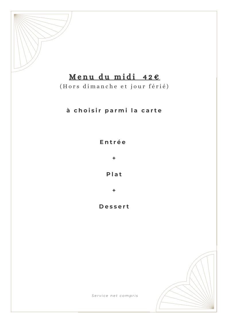 Menu de Le V-Four