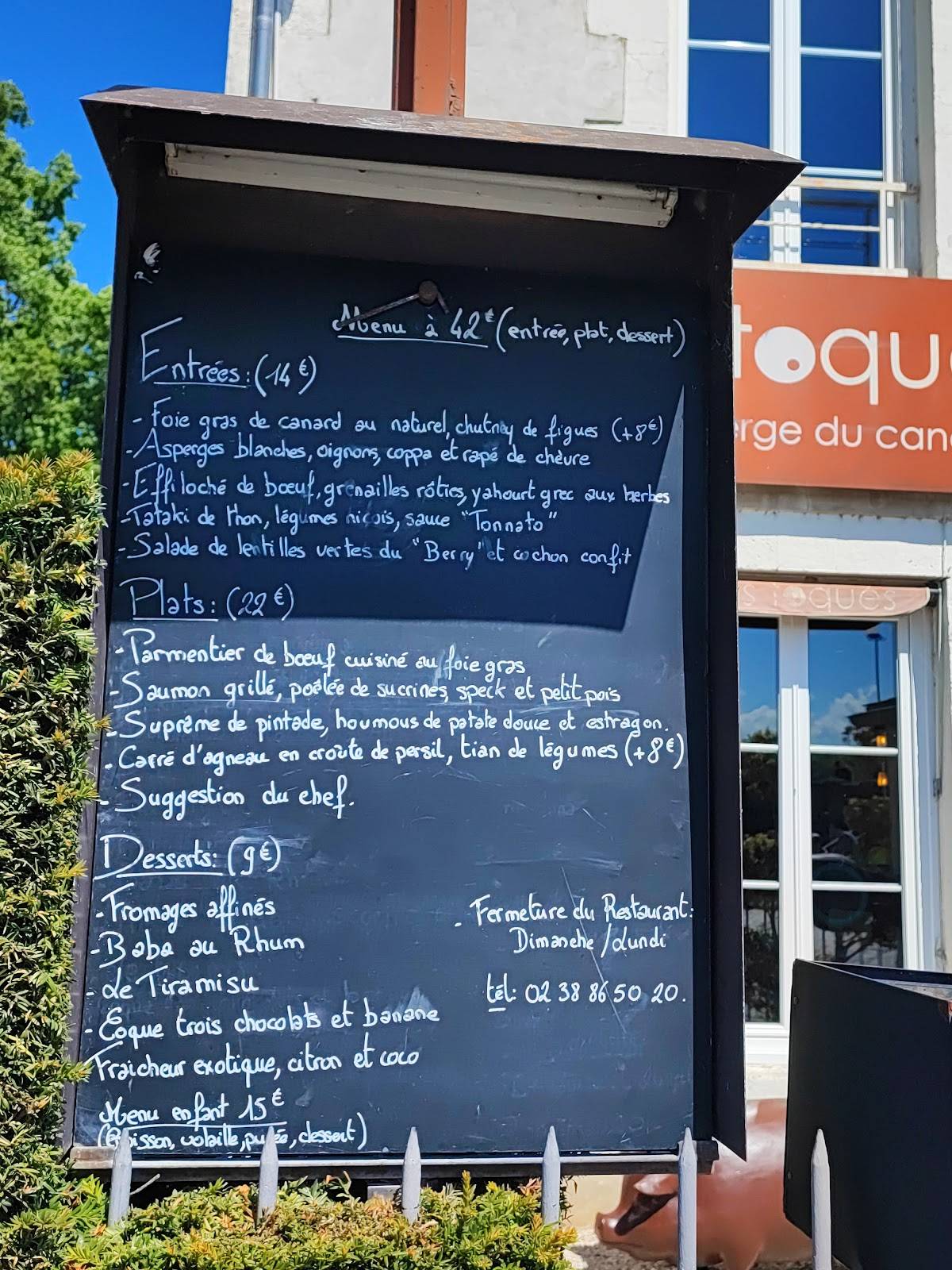 Menu de Les Toqués