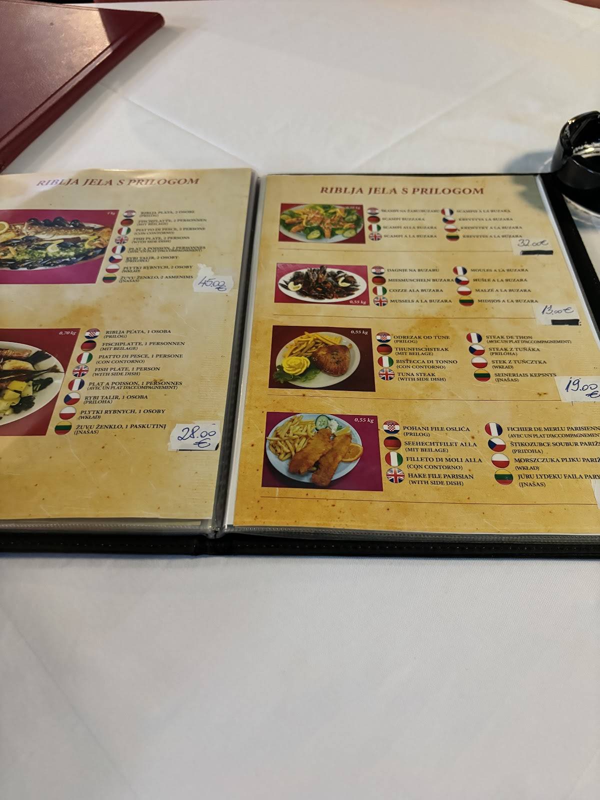 Menu di Restaurant Lucija 