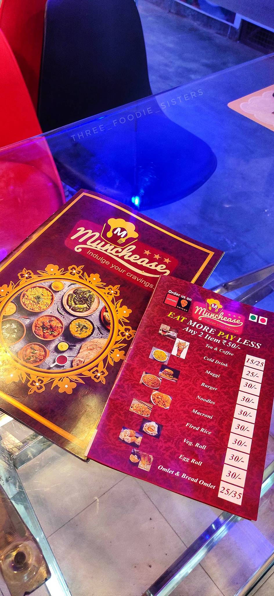 MUNCHEASE MULTICUSINE RESTAURANT menu