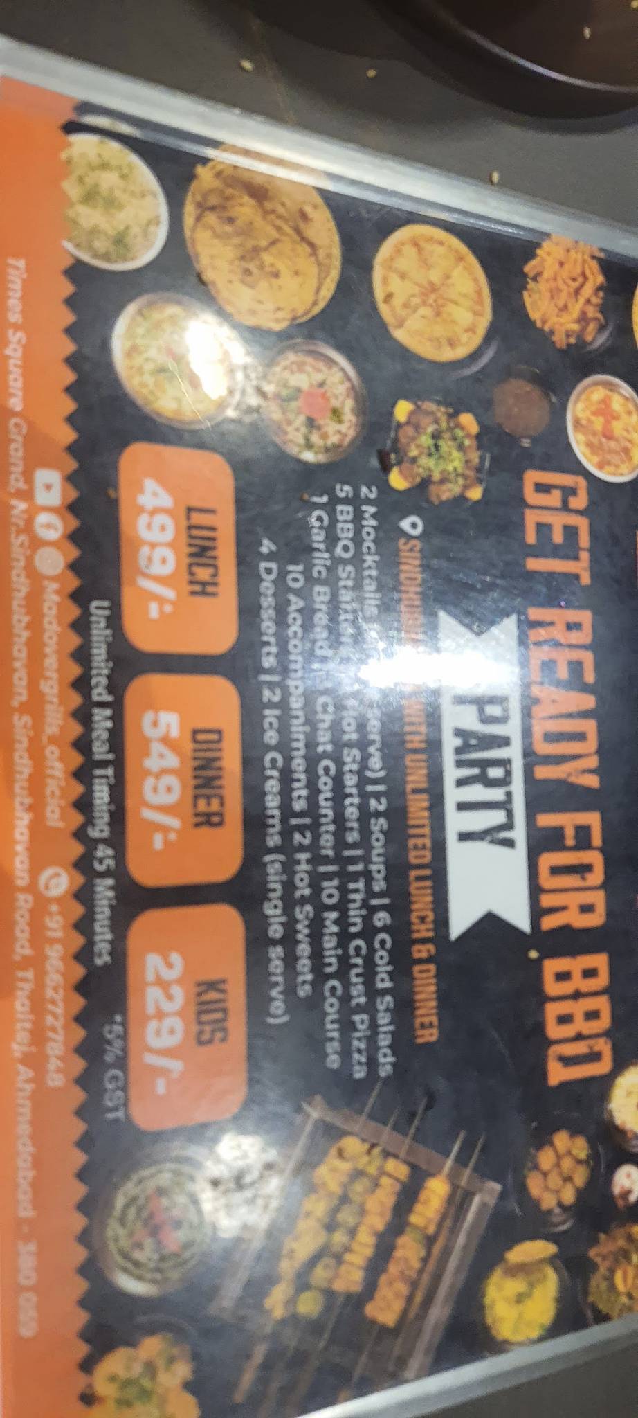 Menu at Mad Over Grills (SBR) Banquet & Restaurant, Ahmedabad