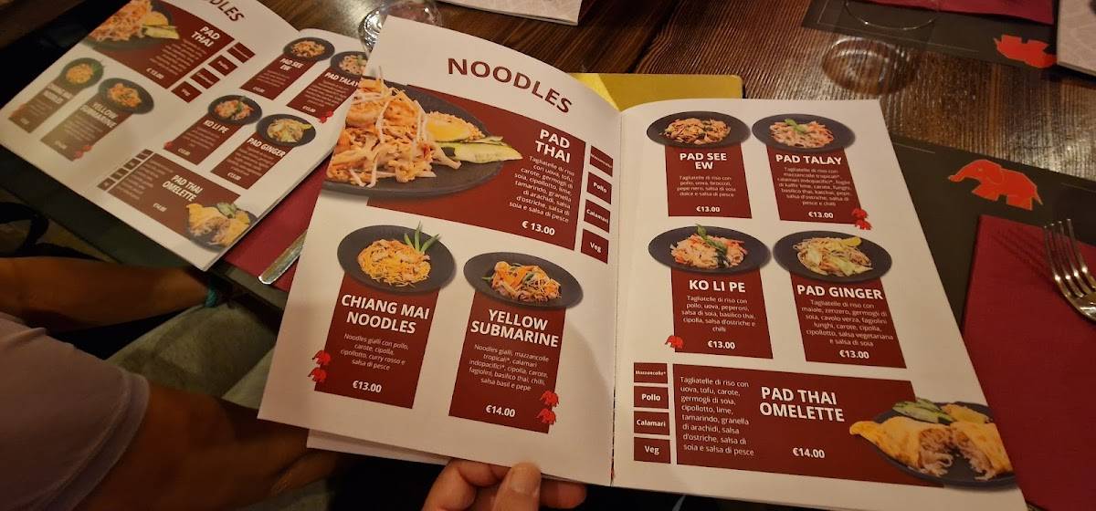 Menu de Mai Thai