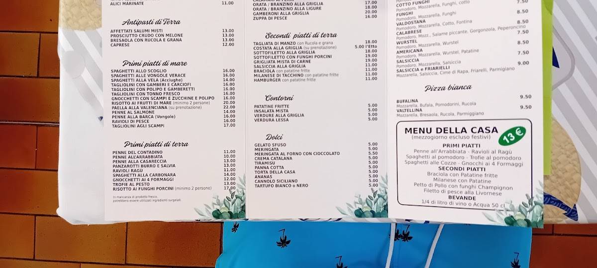Menu di Mare e monti 