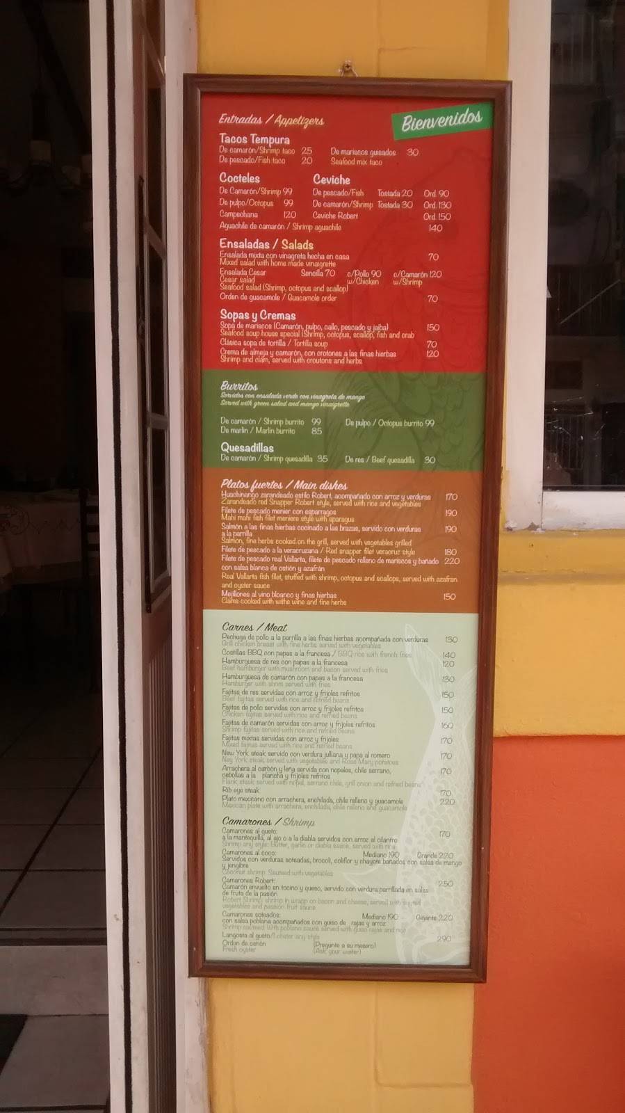 Menu at Martini en Fuego Grill Restaurant, Puerto Vallarta