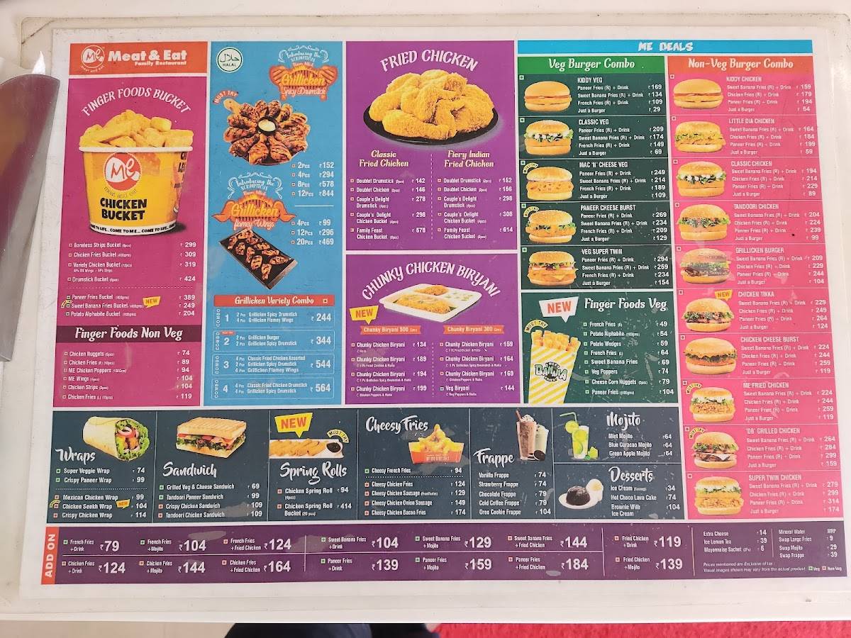 Meat and Eat Family Restaurant menu