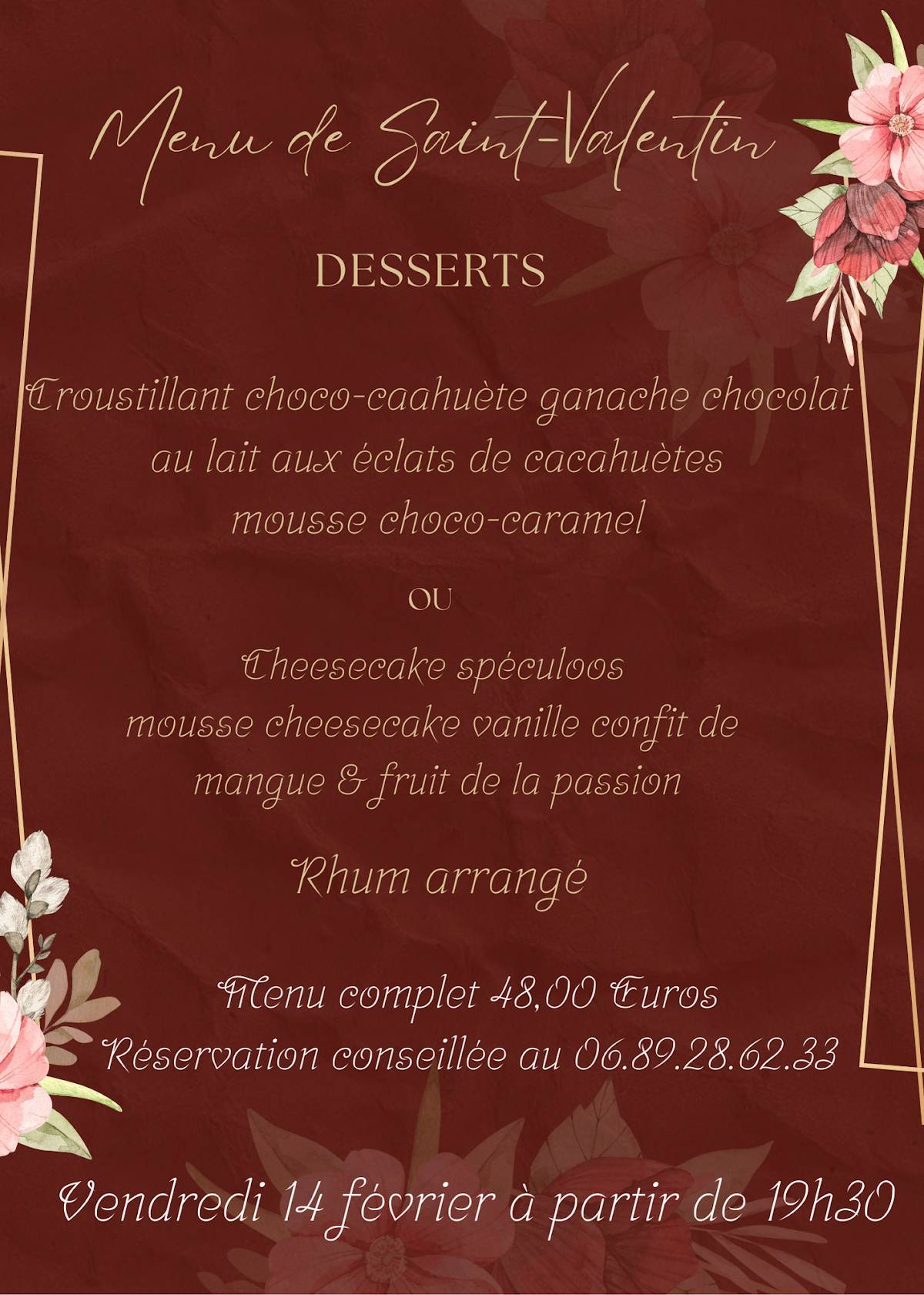 Menu de Mgl Traiteur Restaurant