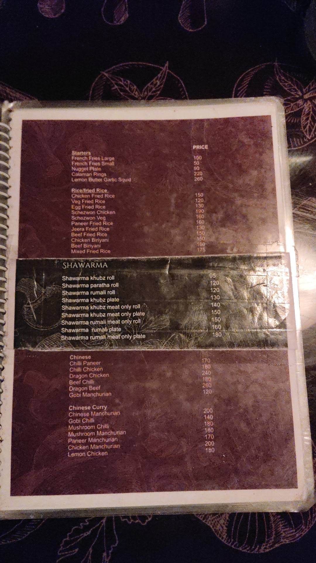 Morgan Restaurant menu