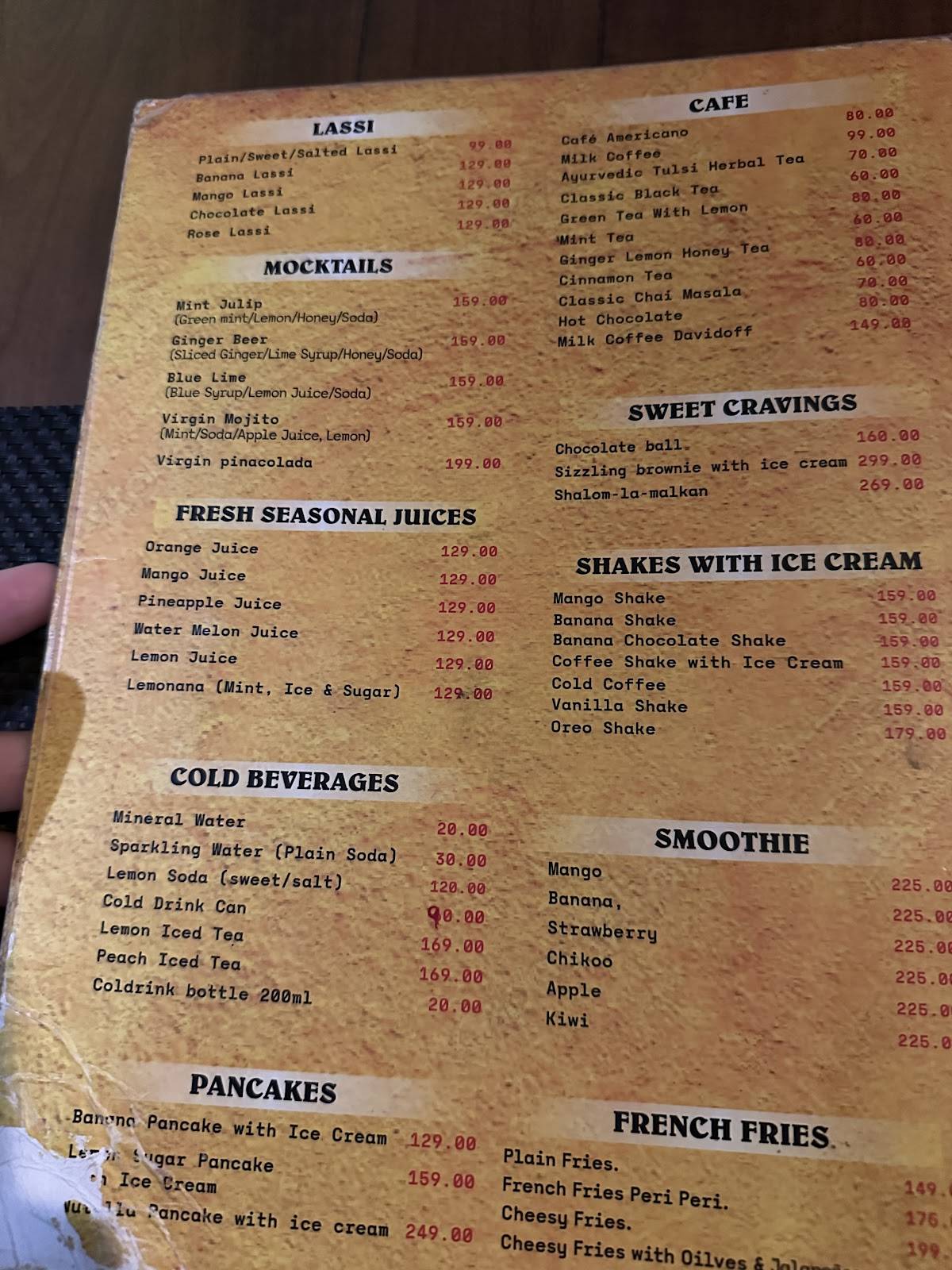 ND’s MANGO Restaurant - Vapi menu