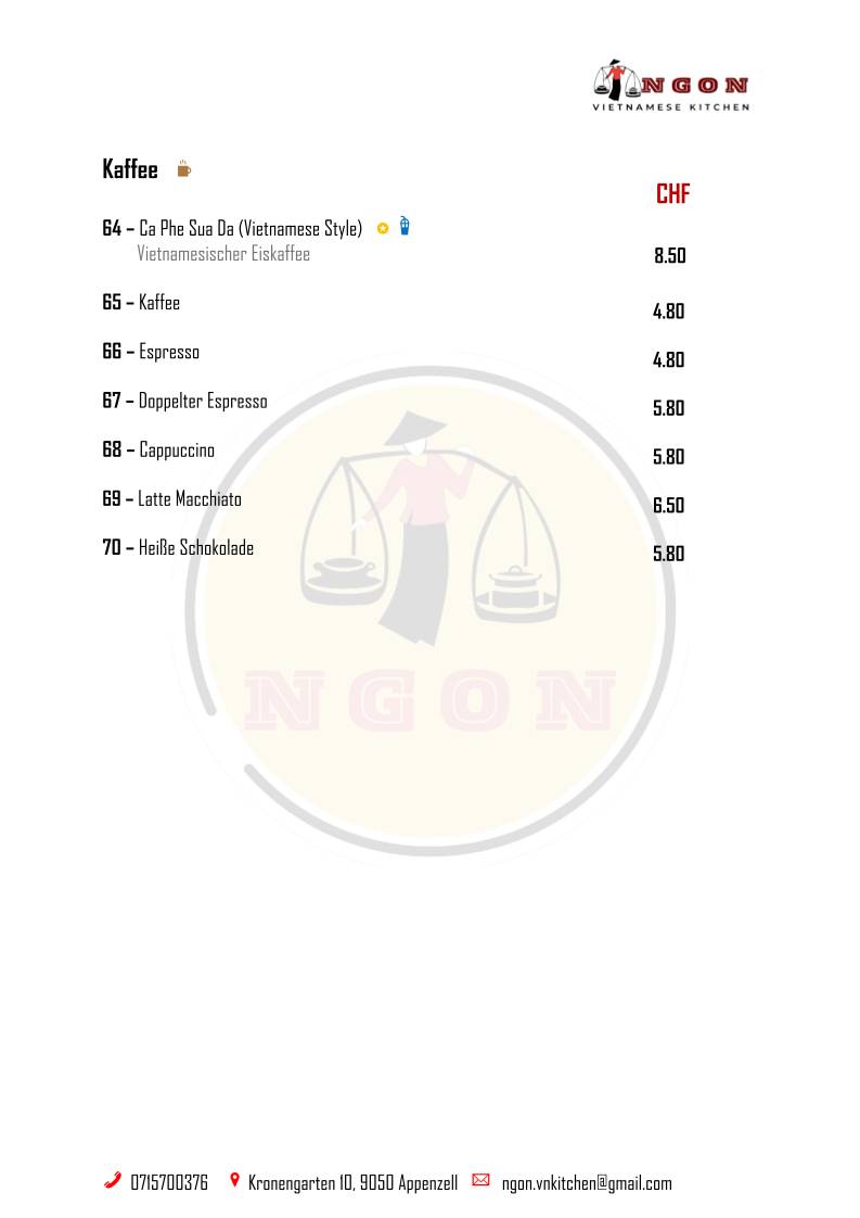 Menu di NGON Vietnamese Kitchen 