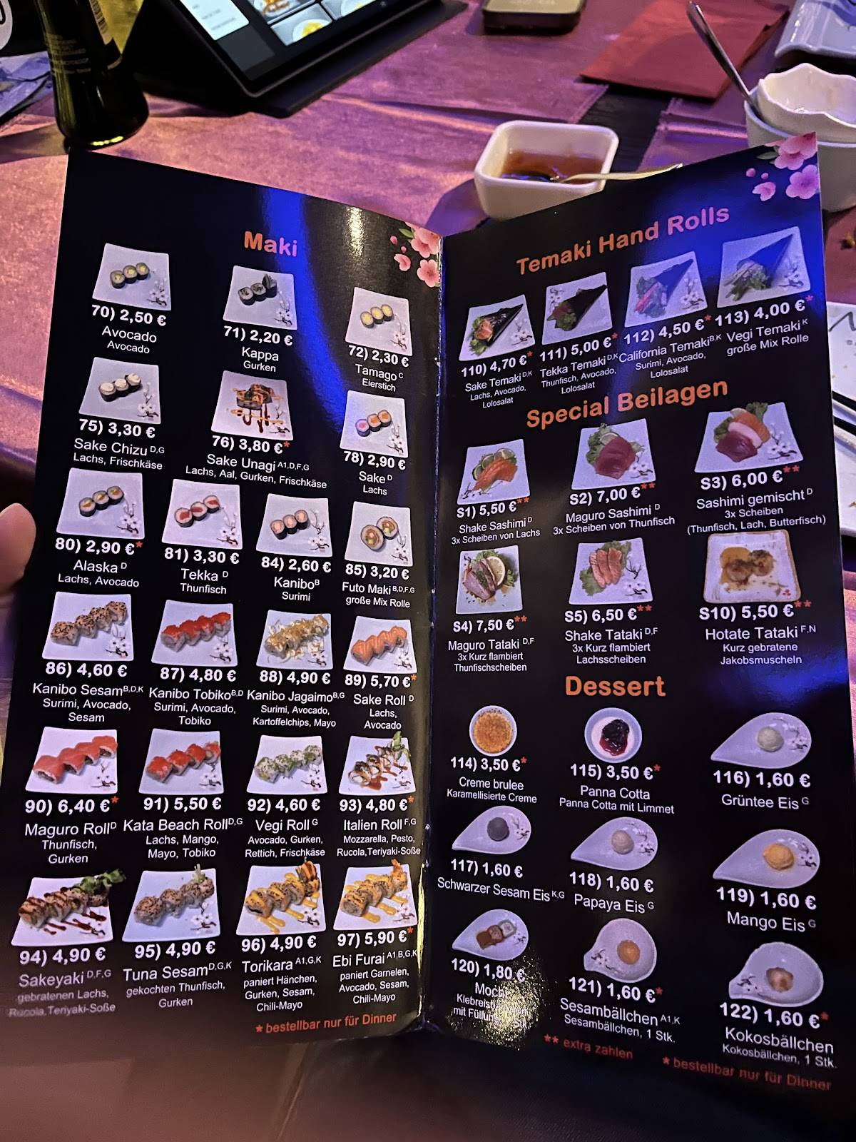 Menu de Restaurant Nagoya Star Sushi & BBQ
