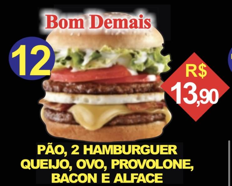 Novo Boca Burger cardápio