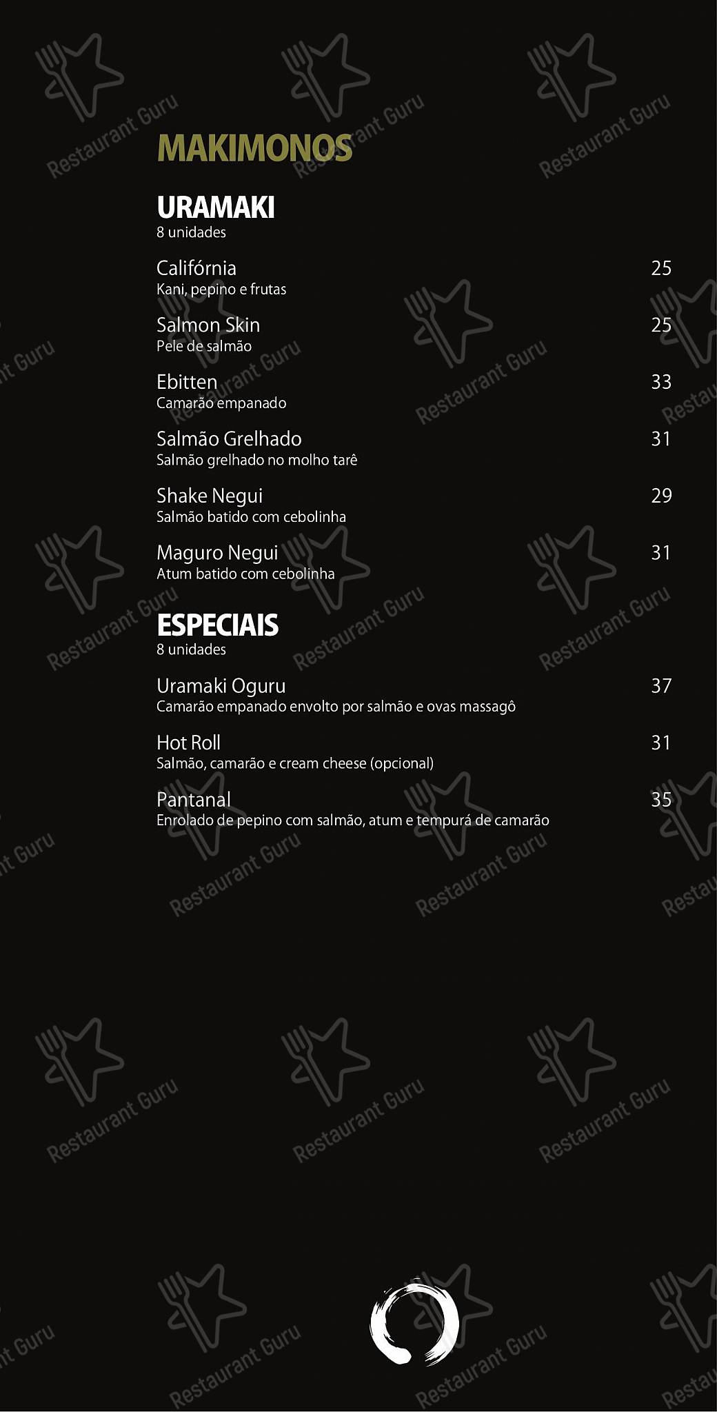 Menu para OGURU Sushi & Bar - Itaim restaurante