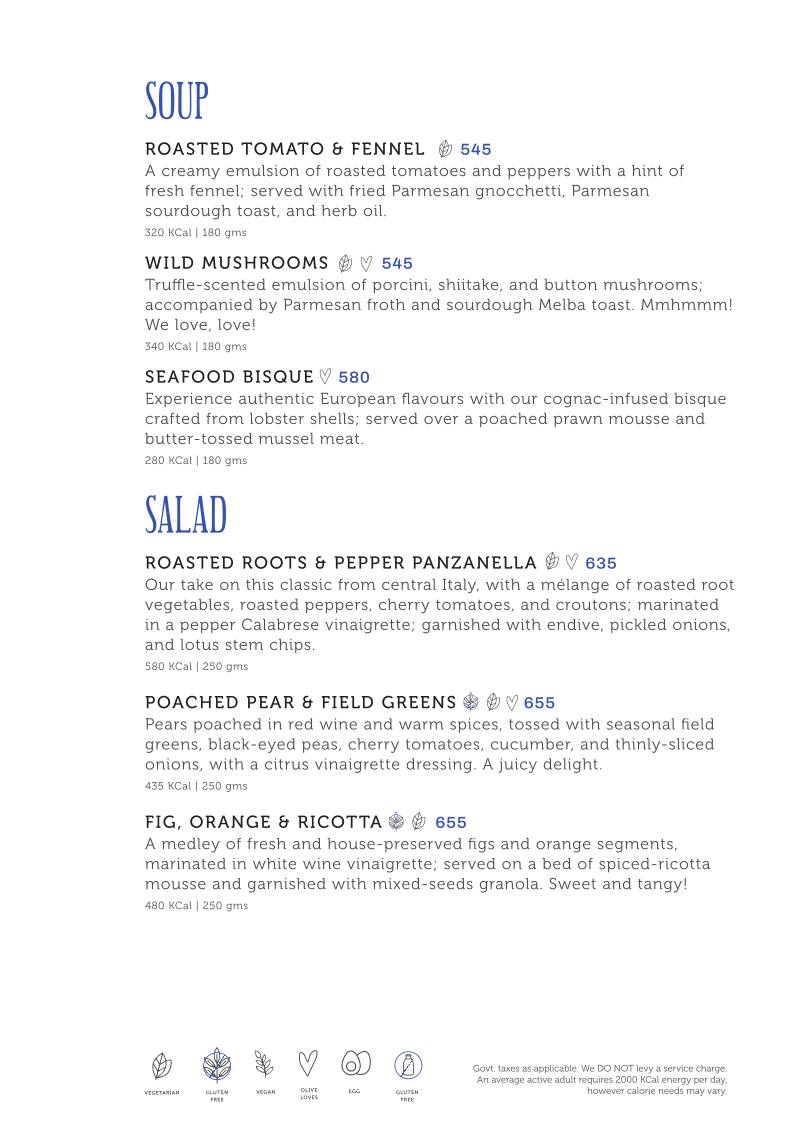 Olive Beach menu