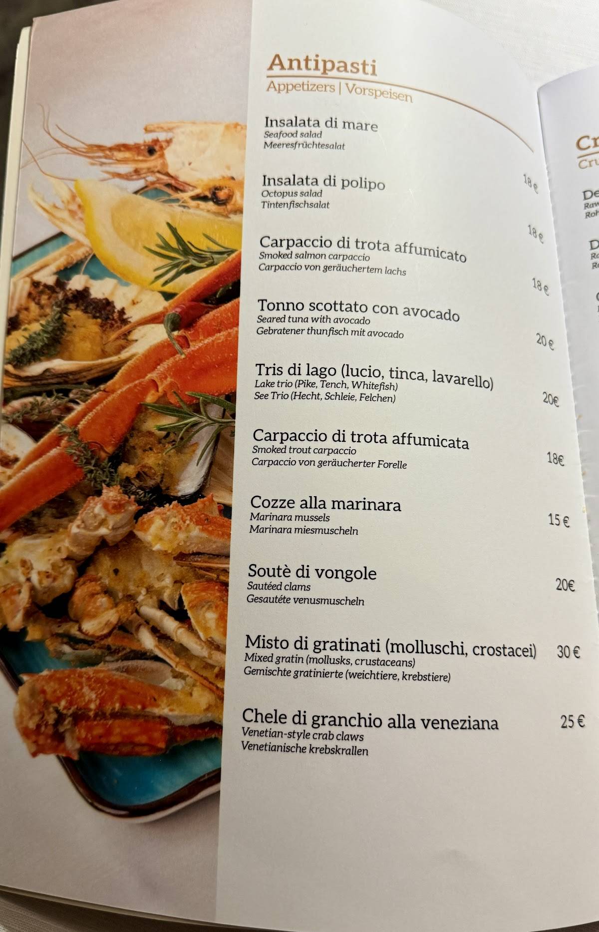 Menu di Osteria Al Pescatore 