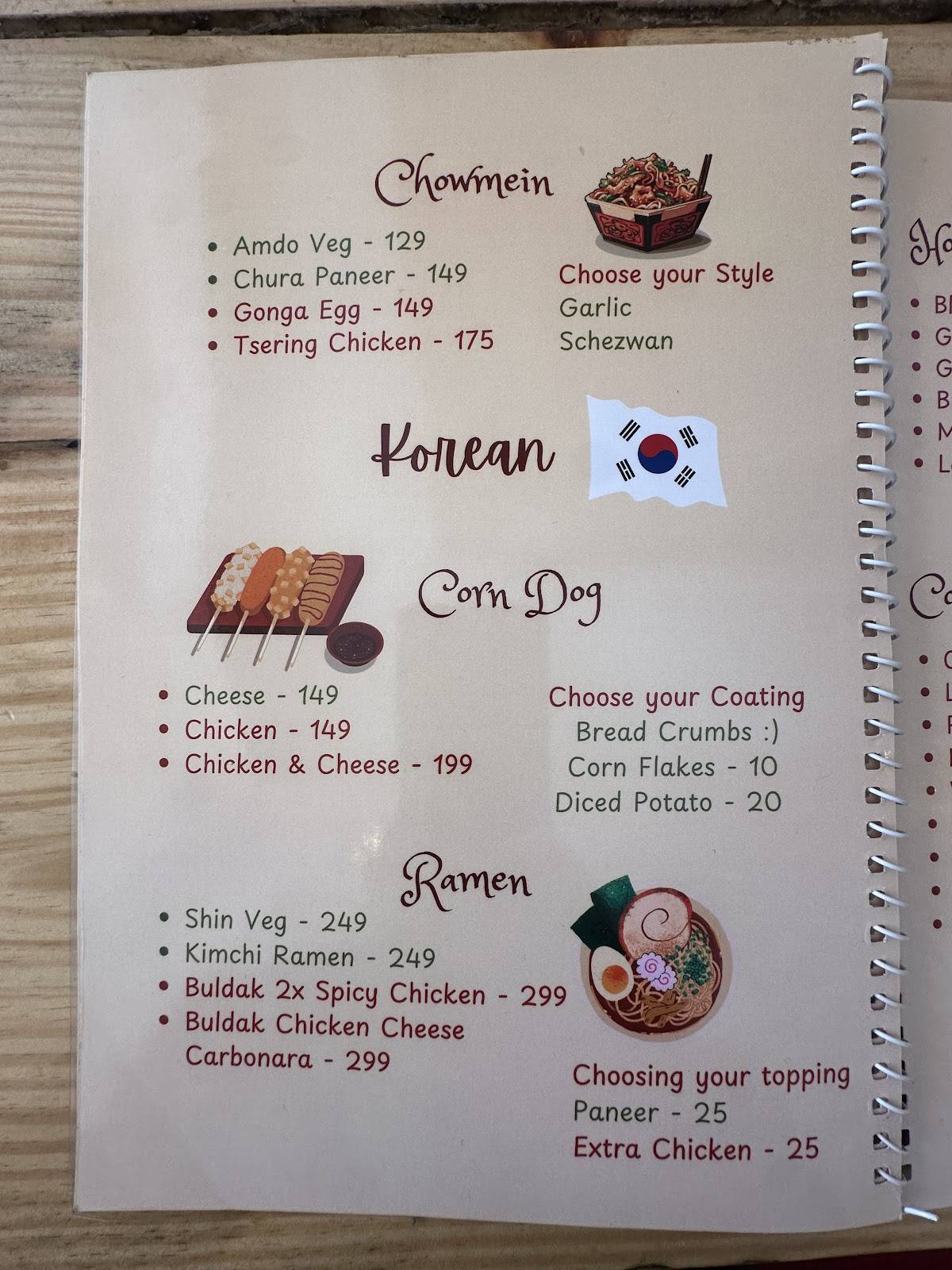 Papa Laphing menu