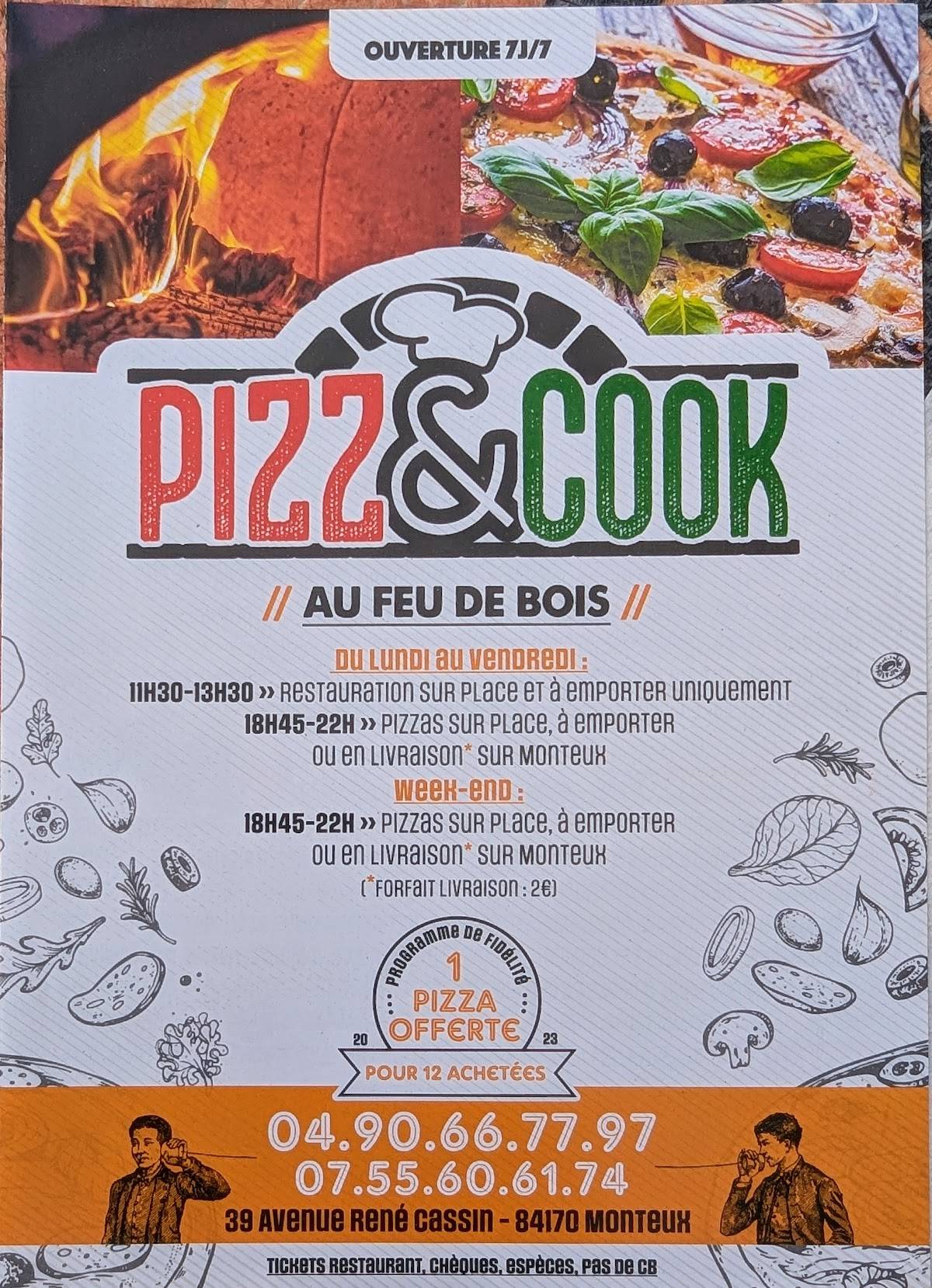 Menu de Pizz & cook