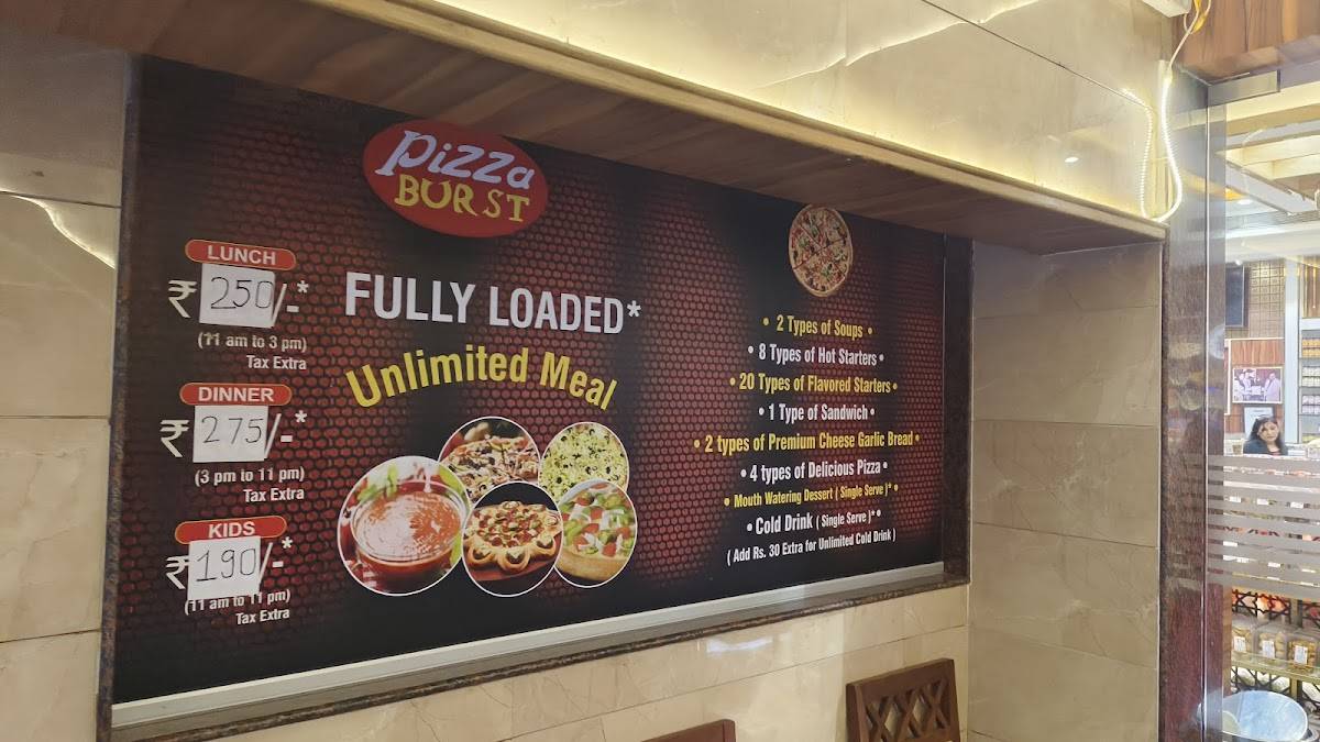Pizza Burst Nashik menu