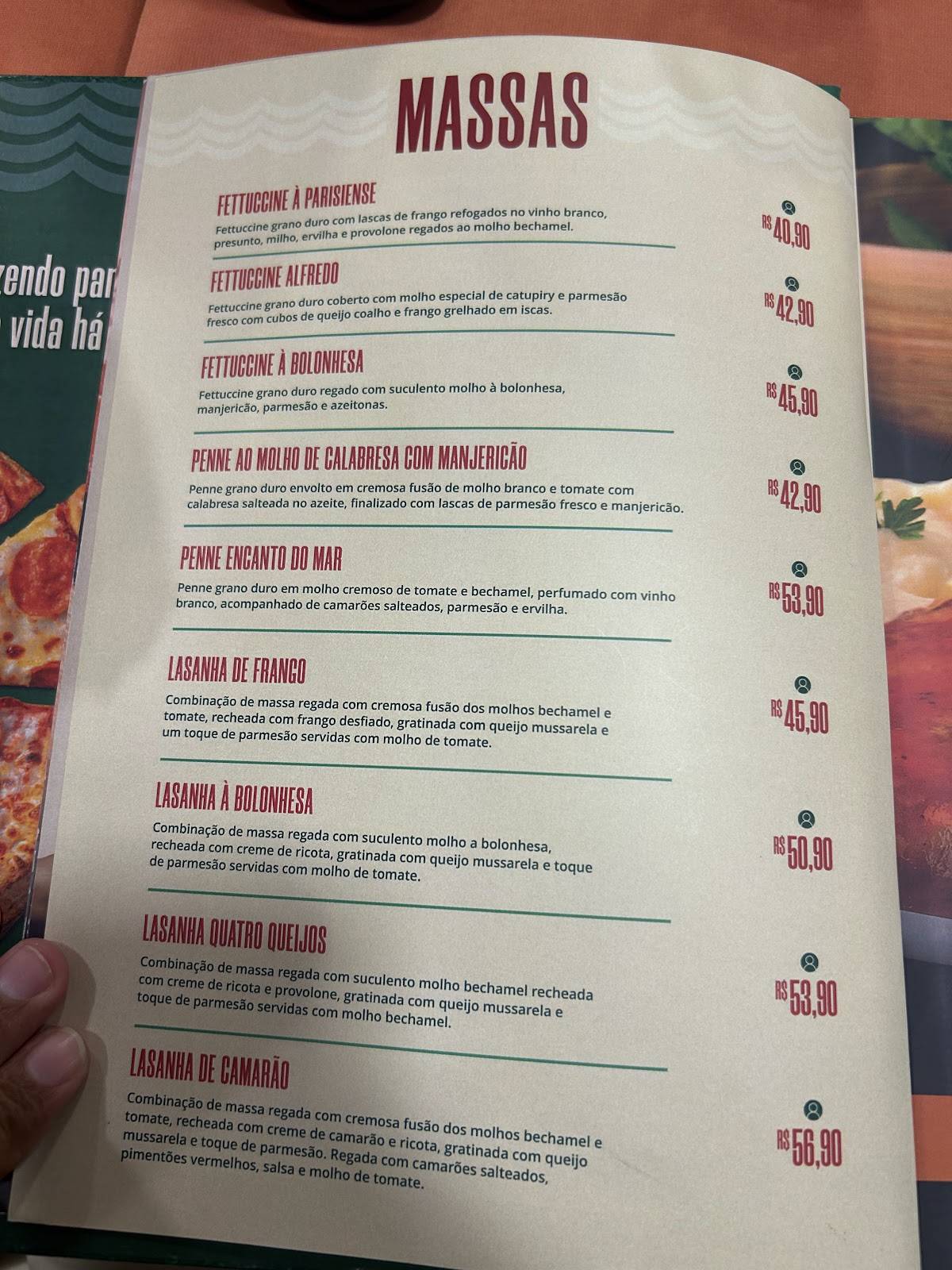 Restaurante e Pizzaria Atlântico cardápio