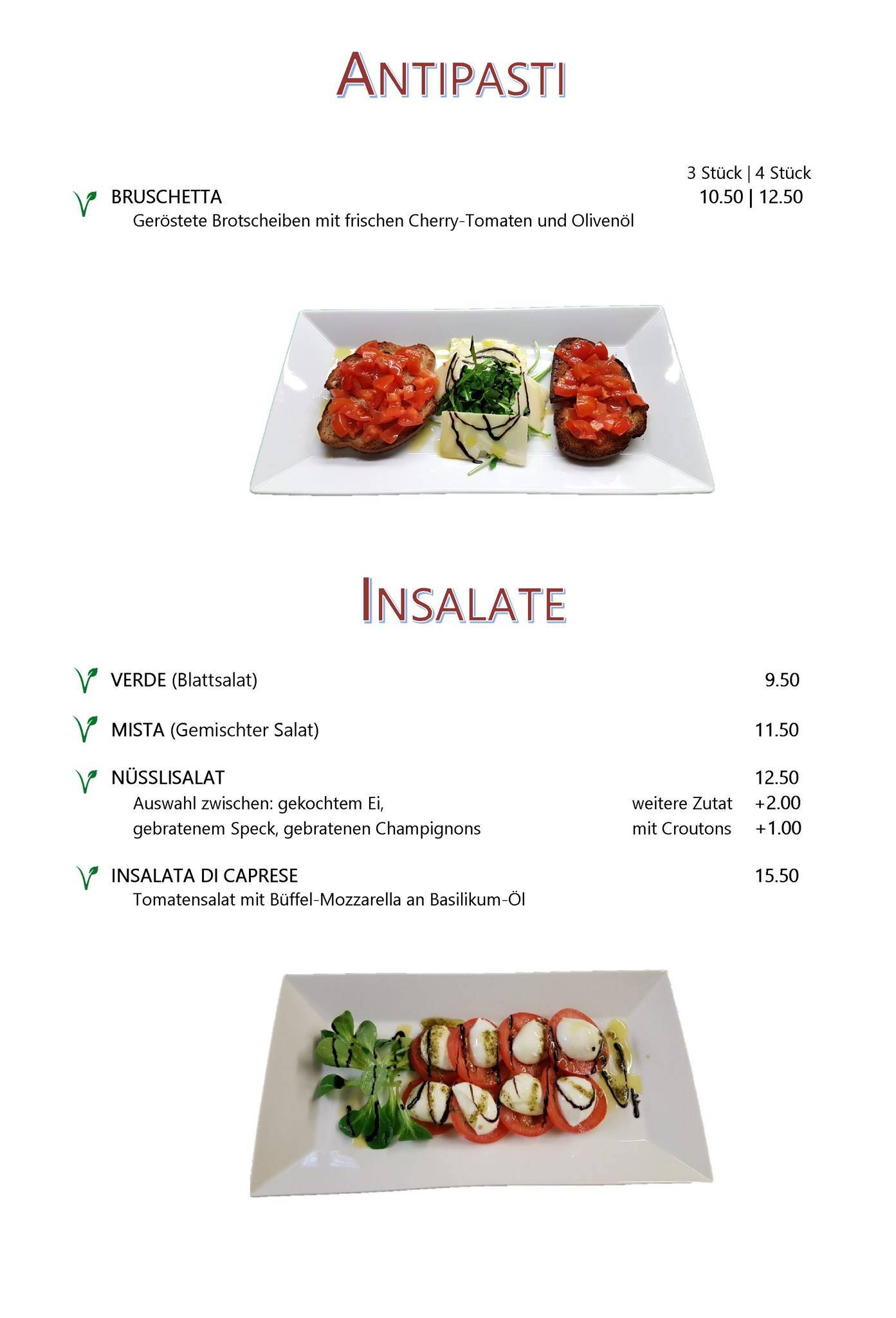 Menu di Restaurant Sonne Rüti ZH 