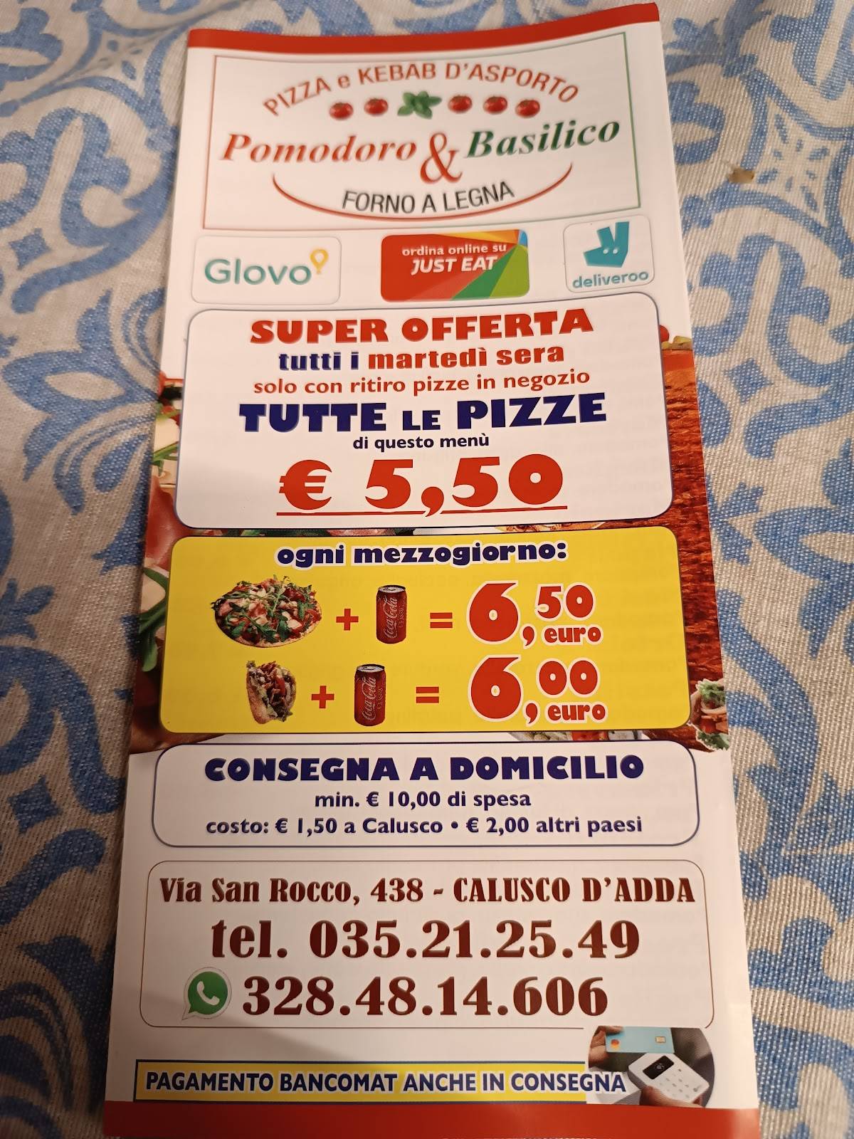 Menu di Pomodoro e Basilico 