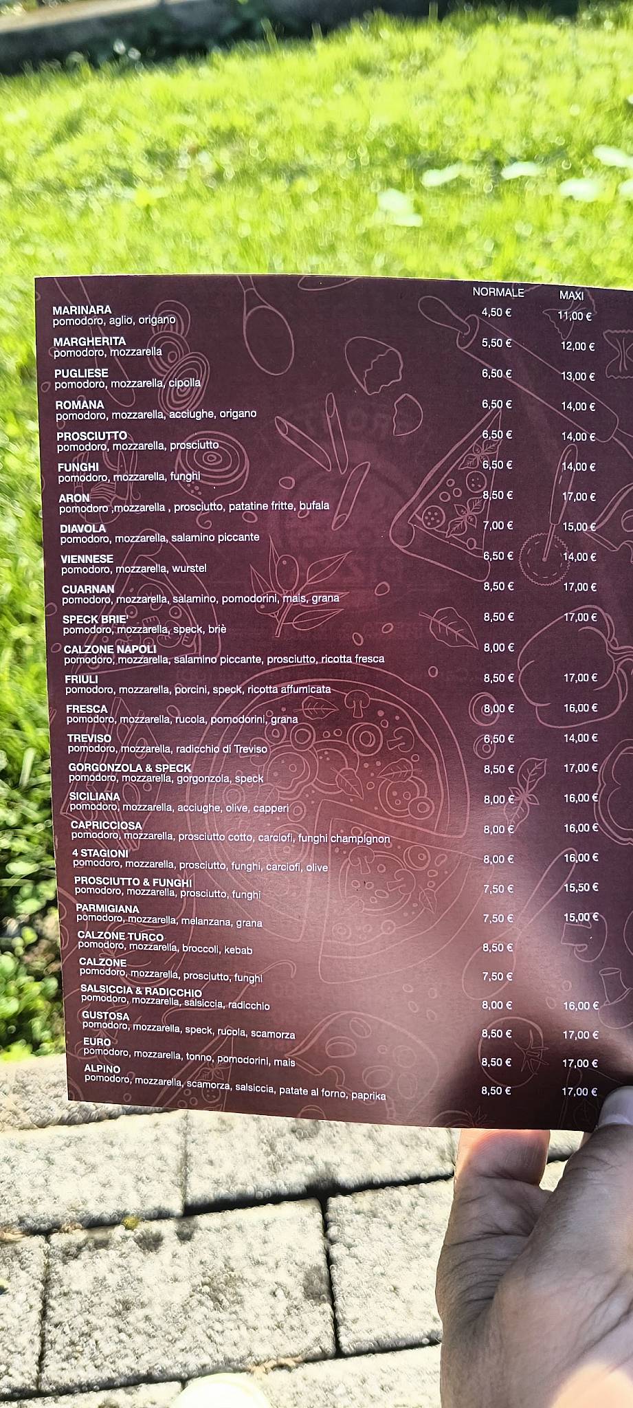 Menu di Pronto Pizza Gemona Alta 