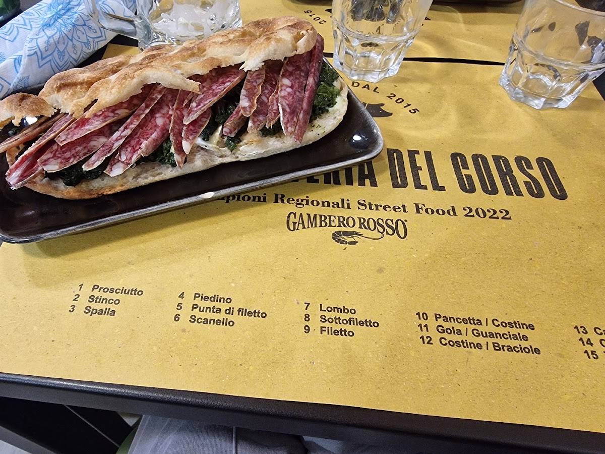 Menu di Prosciutteria Del Corso 