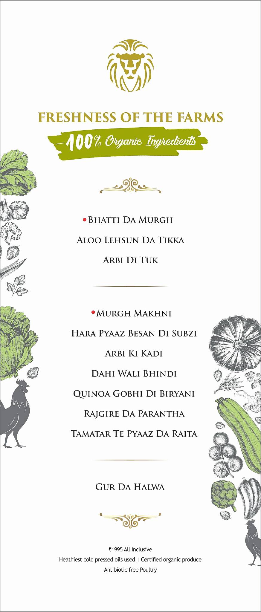 Punjab Grill Select Citywalk Mall, Saket menu