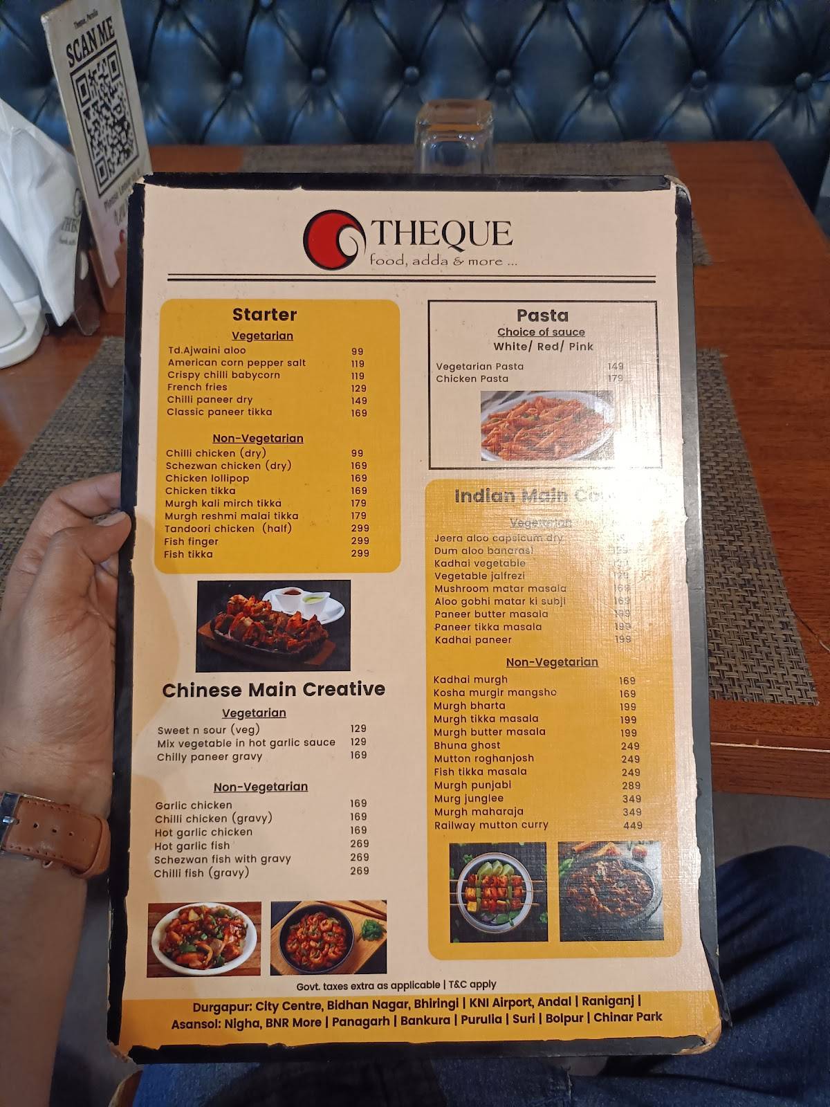 Puruliya Theque menu