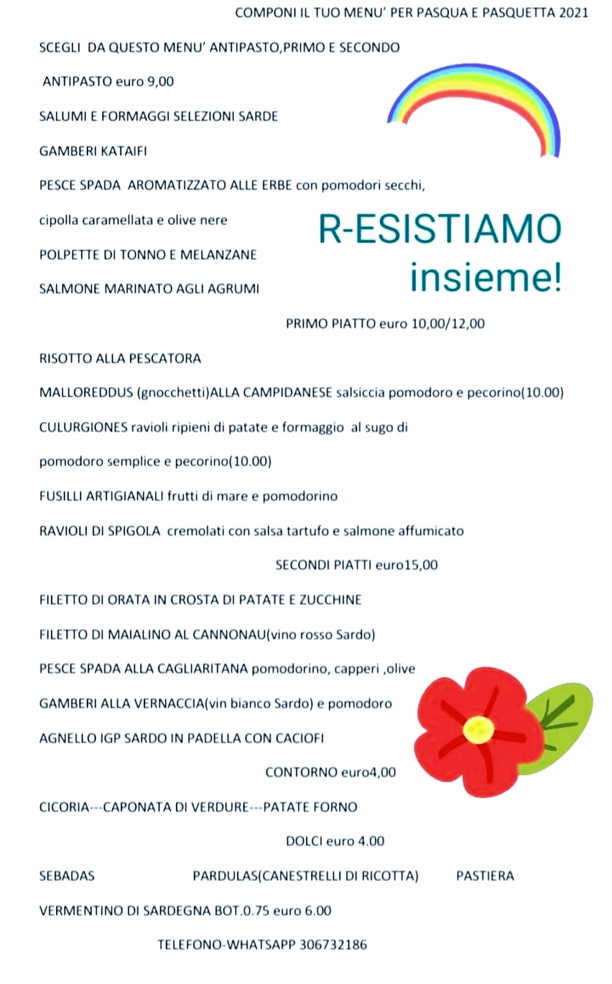 Menu di LOI ristorante Quinto Moro ristorante Sardo 