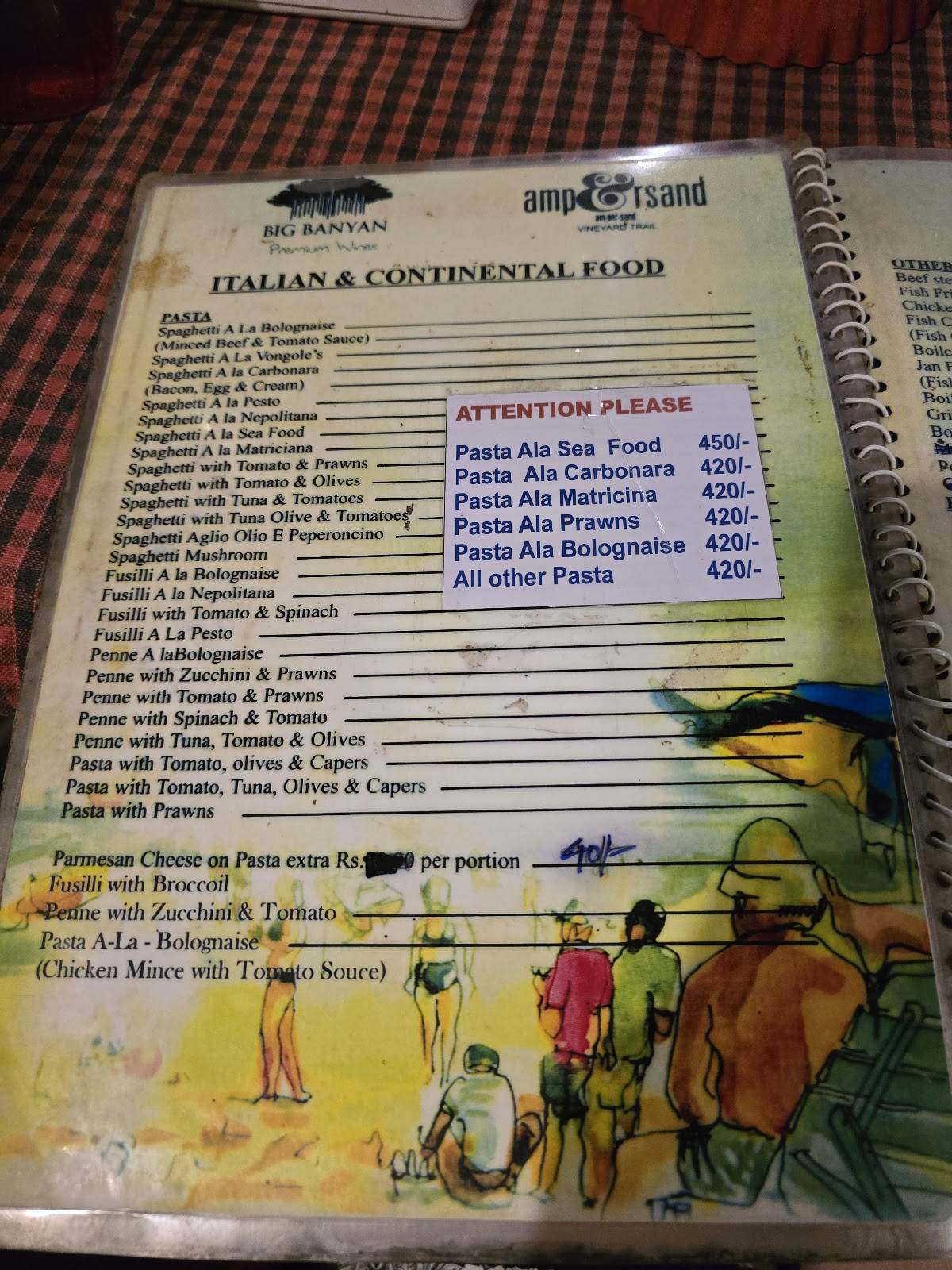 RELAX INN menu