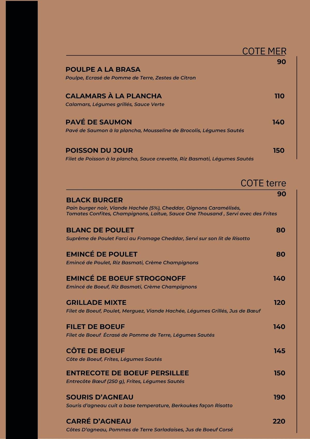 Menu de ROOFTOP DIAGONAL Restaurant