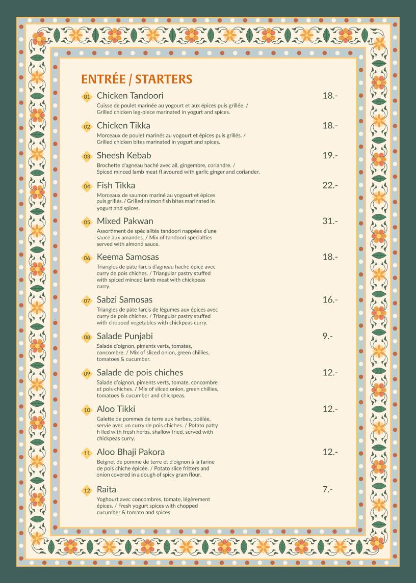 Menu di Rajpoute 