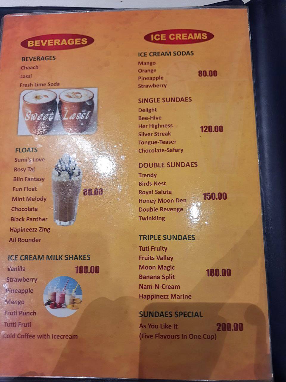 Rasna Family Restaurant menu
