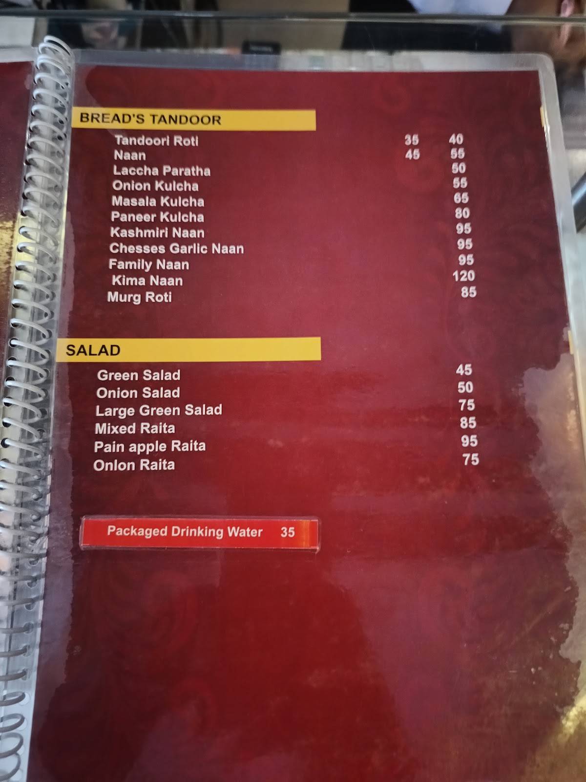 Red Chilli Chandannagar menu