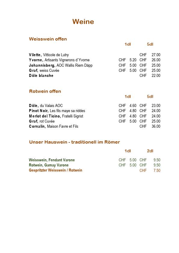 Menu di Restaurant Fang 