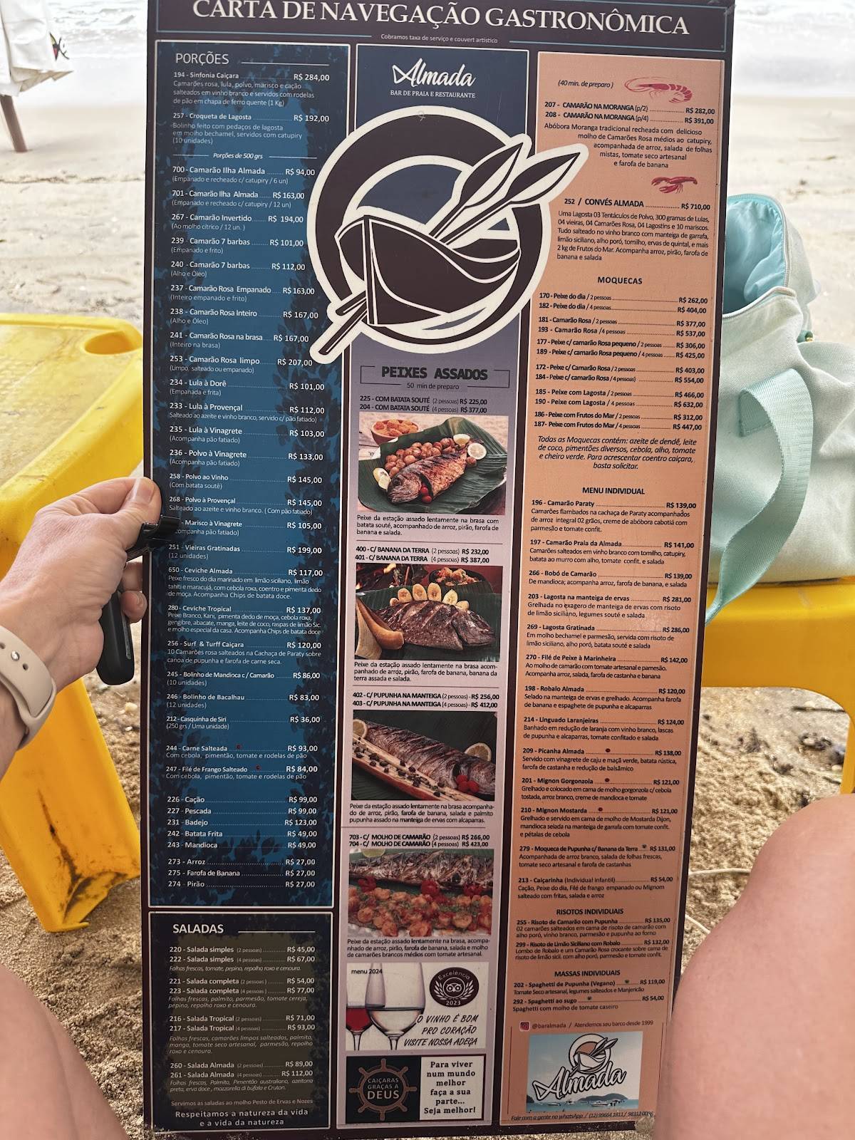 Restaurante Almada cardápio